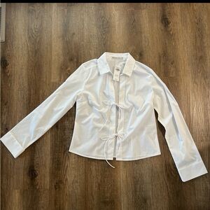 NWT Abercrombie & Fitch front tie white shirt XS